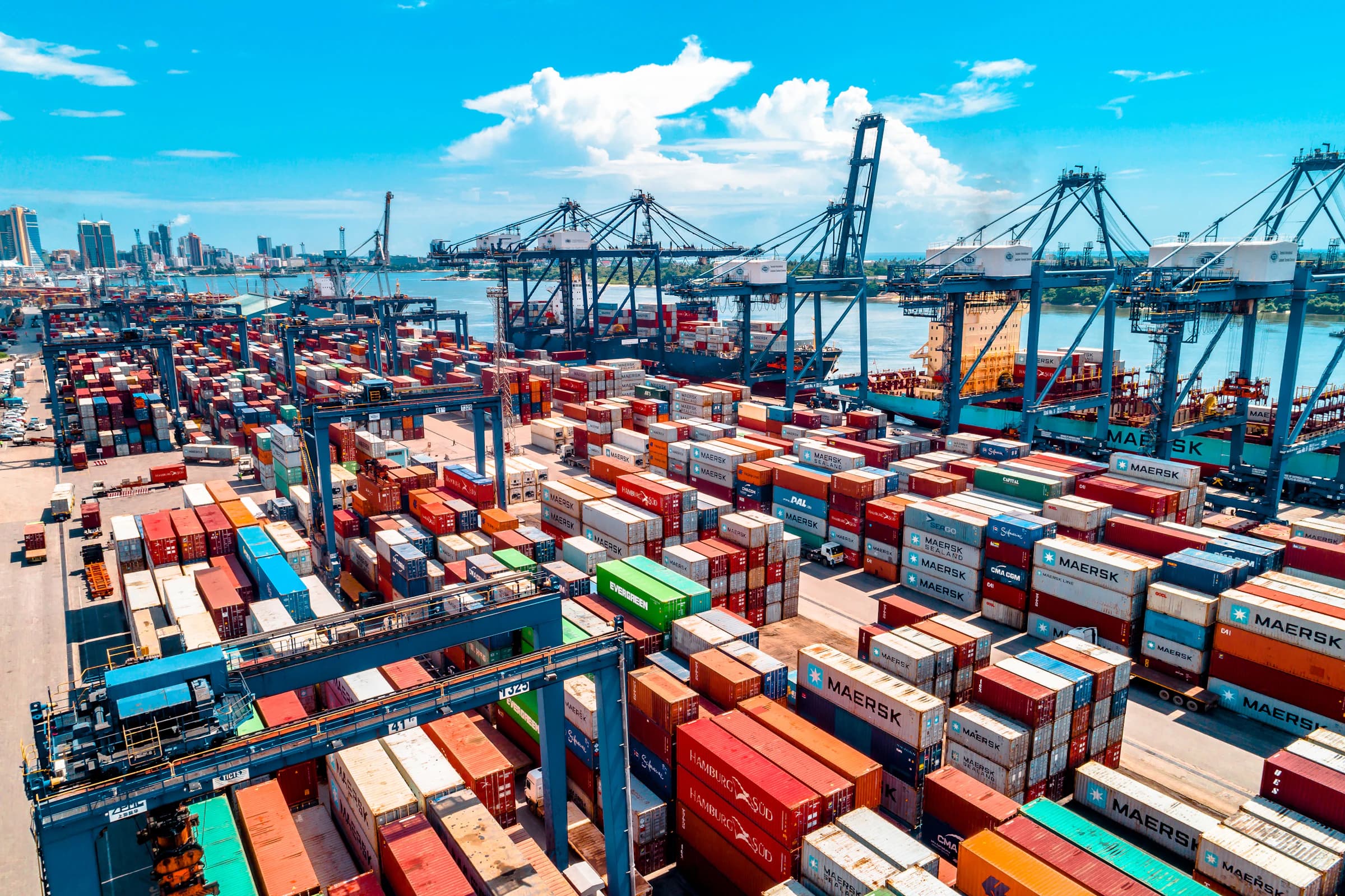 A working regional port supporting cross-border commerce